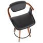 Lumisource Oracle Swivel Counter Stool with Black Cushion in Walnut and Black, , large
