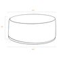 Jaxx Candler Round Ottoman in White, , large
