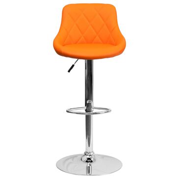 Flash Furniture Adjustable Barstool in Orange, , large
