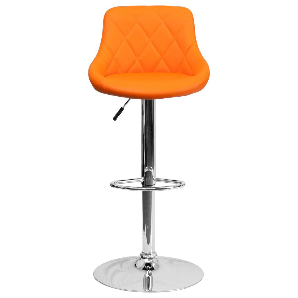 Flash Furniture Adjustable Barstool in Orange, , large