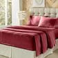J. Queen New York Royal Fit 4-Piece Full Sheet Set in Burgundy, , large