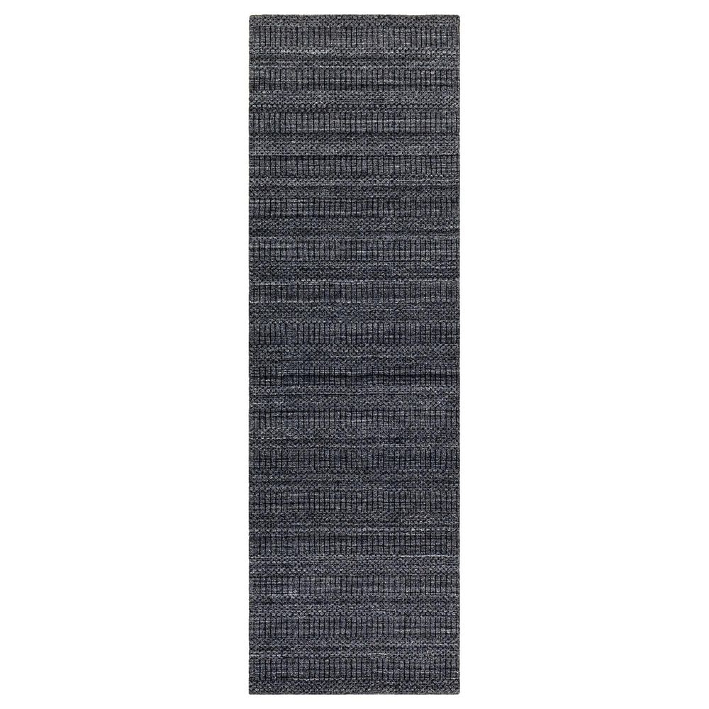 Surya Hickory 2"6" x 8" Charcoal, Black and Gray Runner, , large