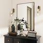 HOMLUX 26" x 38" Wall Mount Rectangular Decorative Mirror in Black, , large