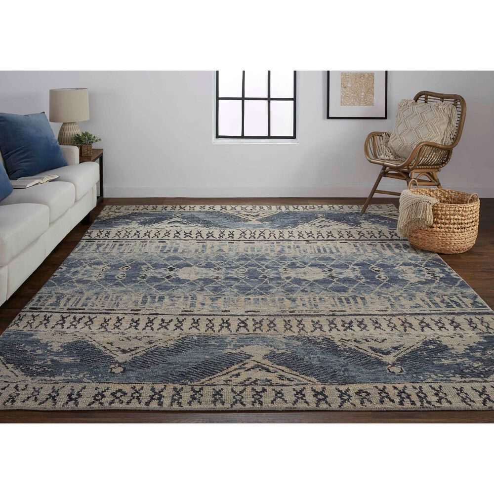 Feizy Palomar 7&#39;9&quot; x 9&#39;9&quot; Blue Area Rug, , large