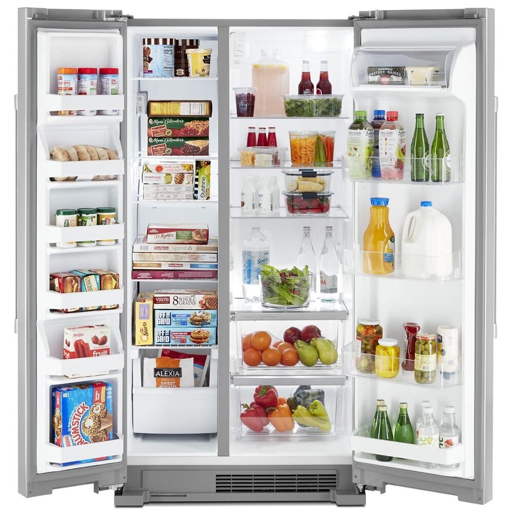 Maytag 25 Cu. Ft. 36&quot; Wide Side-By-Side Refrigerator in Stainless Steel, , large