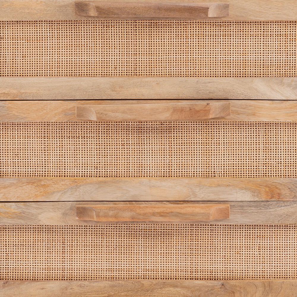 Linon Home Decor Janie 3-Drawer Cabinet in Natural and Gold, , large