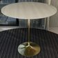 Leisuremod LeisureMod Verve Collection Modern Bar Height Table Brushed Gold Base with 48 Round Light Natural Wood MDF Top, , large
