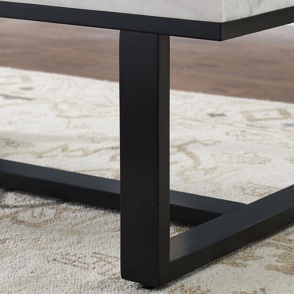 Crystal City Lucca Cocktail Table in Ebony and White, , large
