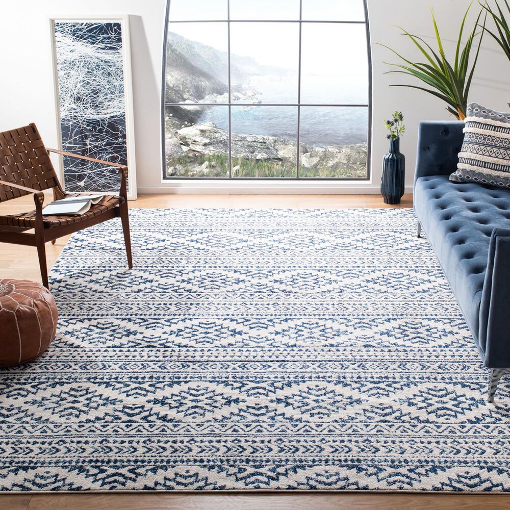 Safavieh Tulum Ivory and Blue 3&#39; x 5&#39; Area Rug, , large