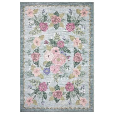 Rifle Paper Co. x Loloi Rosa Antique Rose 2"3" x 3"9" Sky Area Rug, , large