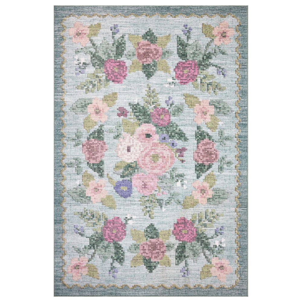 Rifle Paper Co Rosa Antique Rose 2"3" x 3"9" Sky Area Rug, , large