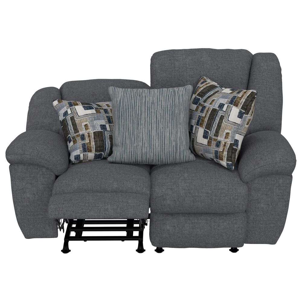 Catnapper Trifecta Manual Reclining Rocking Loveseat in Smoke, , large