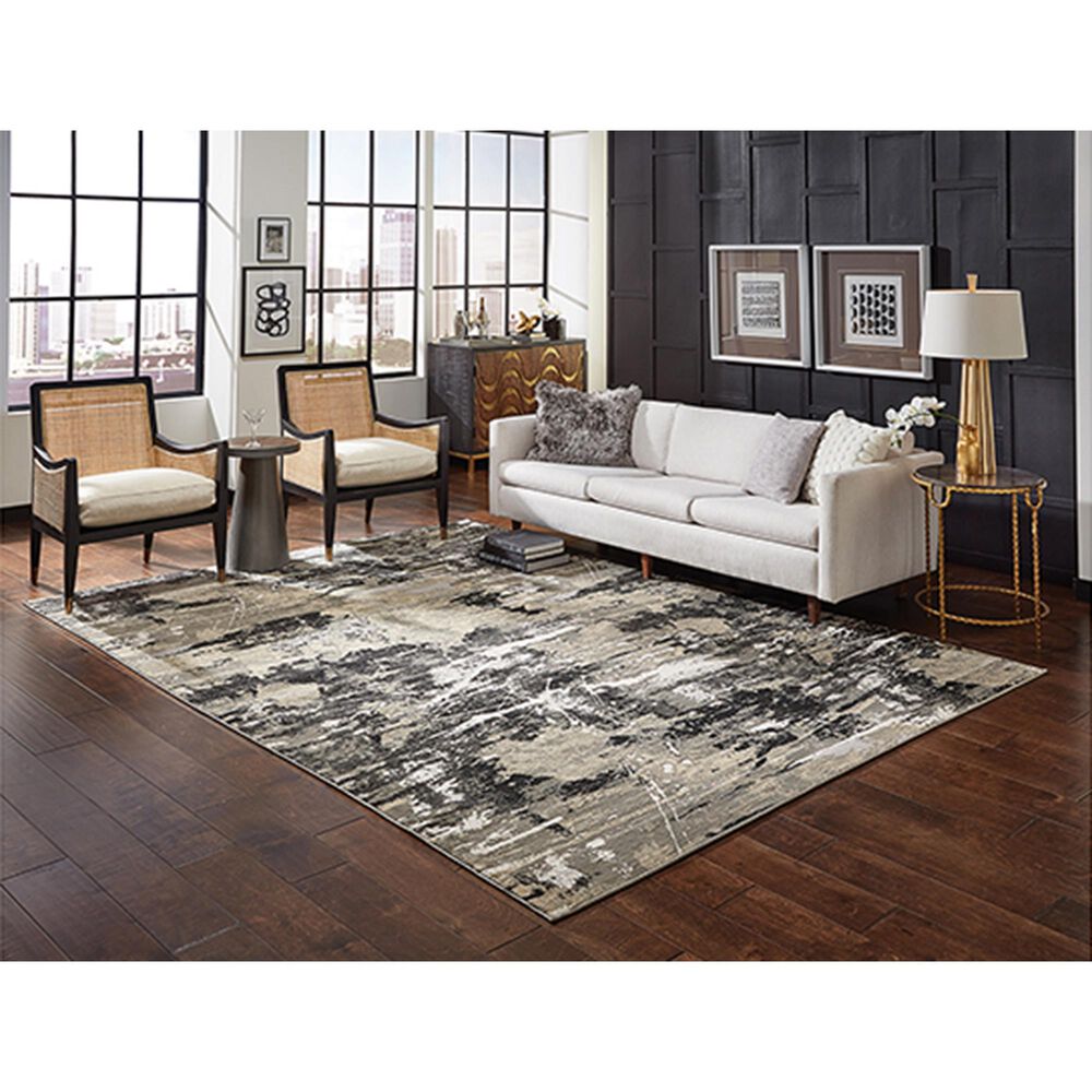 Oriental Weavers Bowen 109E 9&#39;10&quot; x 12&#39;10&quot; Black Area Rug, , large