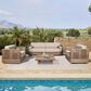 Armen Living Vivid 4-Piece Patio Conversation Set in Eucalyptus/Taupe, , large