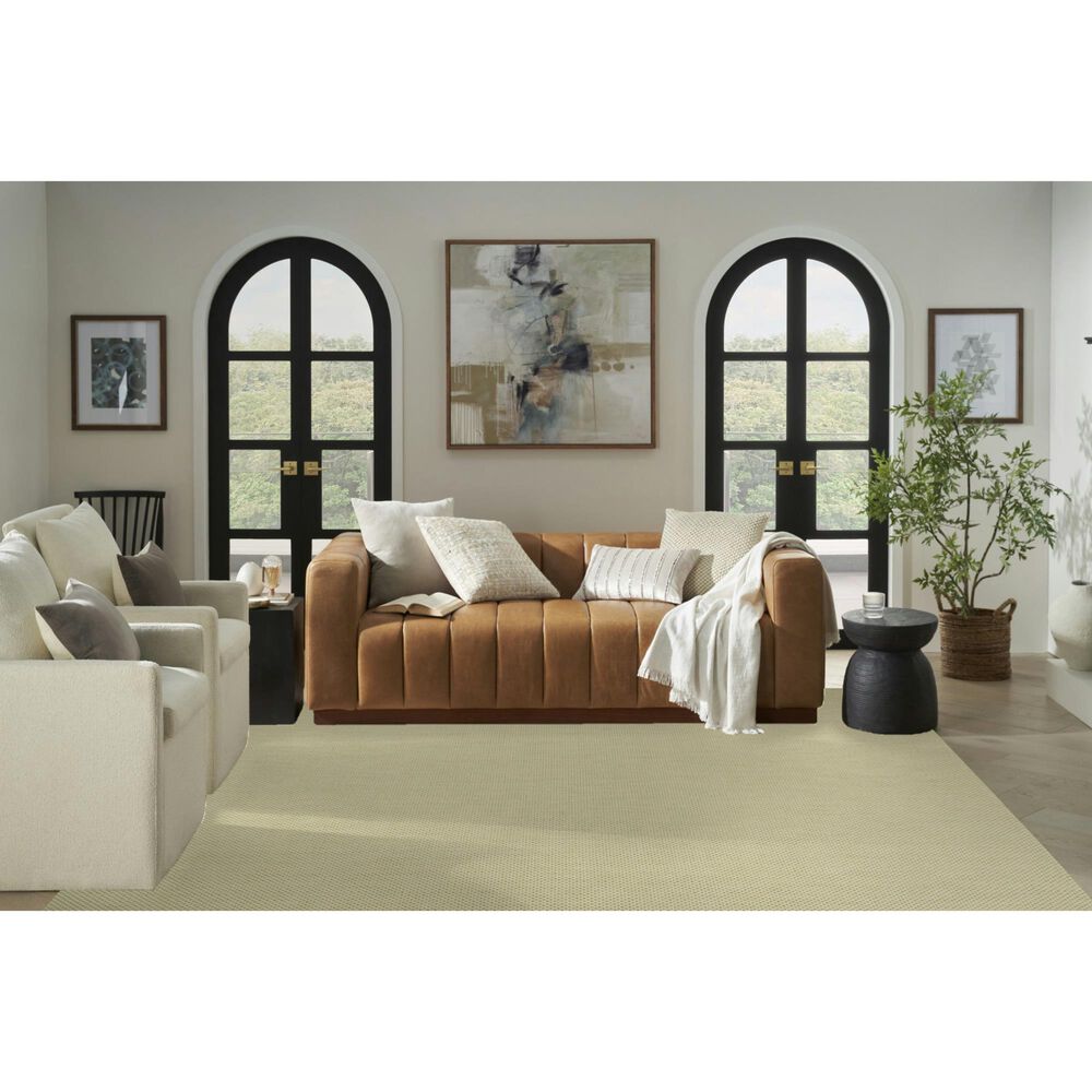 Nourison Courtyard Ivory and Green 8&#39; x 10&#39; Indoor/Outdoor Area Rug, , large