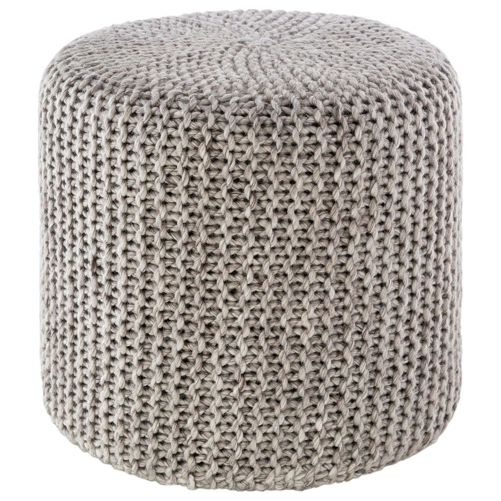 Surya Prado Pouf in Light Gray, , large