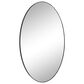 Maple and Jade 40" x 24" Oval Wall Mirror with Thin Minimalistic Frame in Black, , large