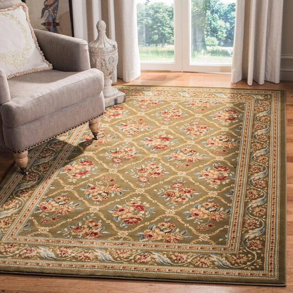Safavieh Lyndhurst LNH556 8&#39; x 11&#39; Green Area Rug, , large