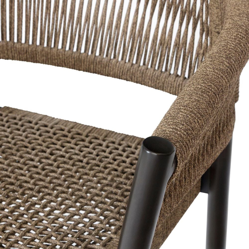 Blue River Doris Outdoor Dining Chair with Truffle Rope Seat in Dark Eucalyptus (Set of 2), , large