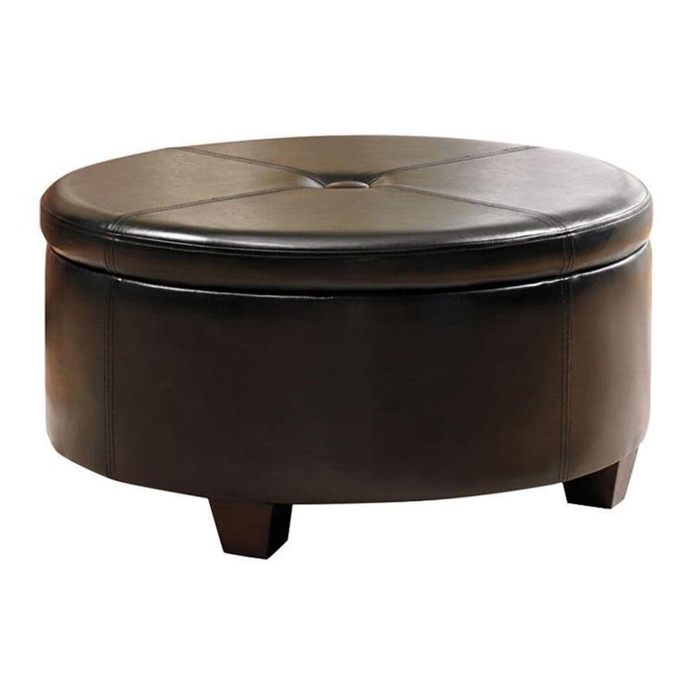Kinfine Winston Storage Ottoman in Black, , large