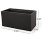 Hearth and Haven Outdoor Rectangular Planter Box in Black, , large
