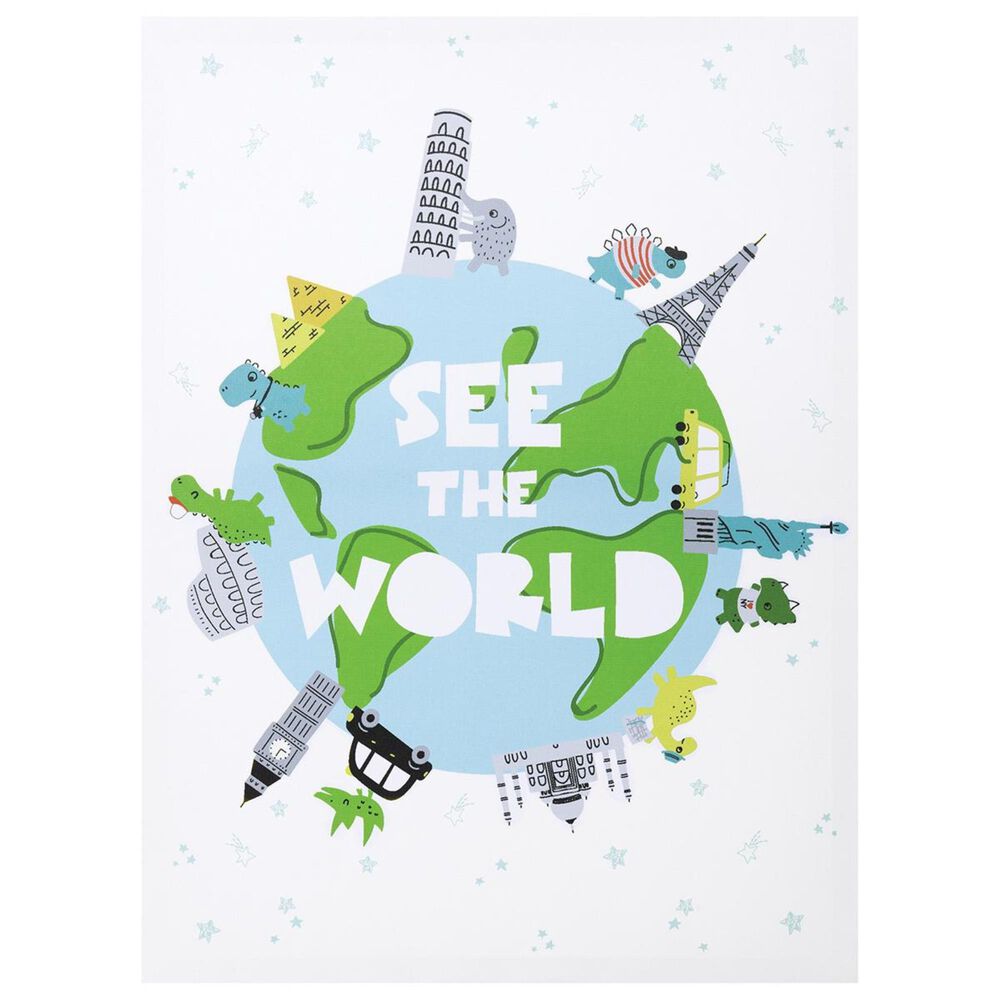 Trend Labs See the World Dinosaurs Canvas Wall Art in White, , large
