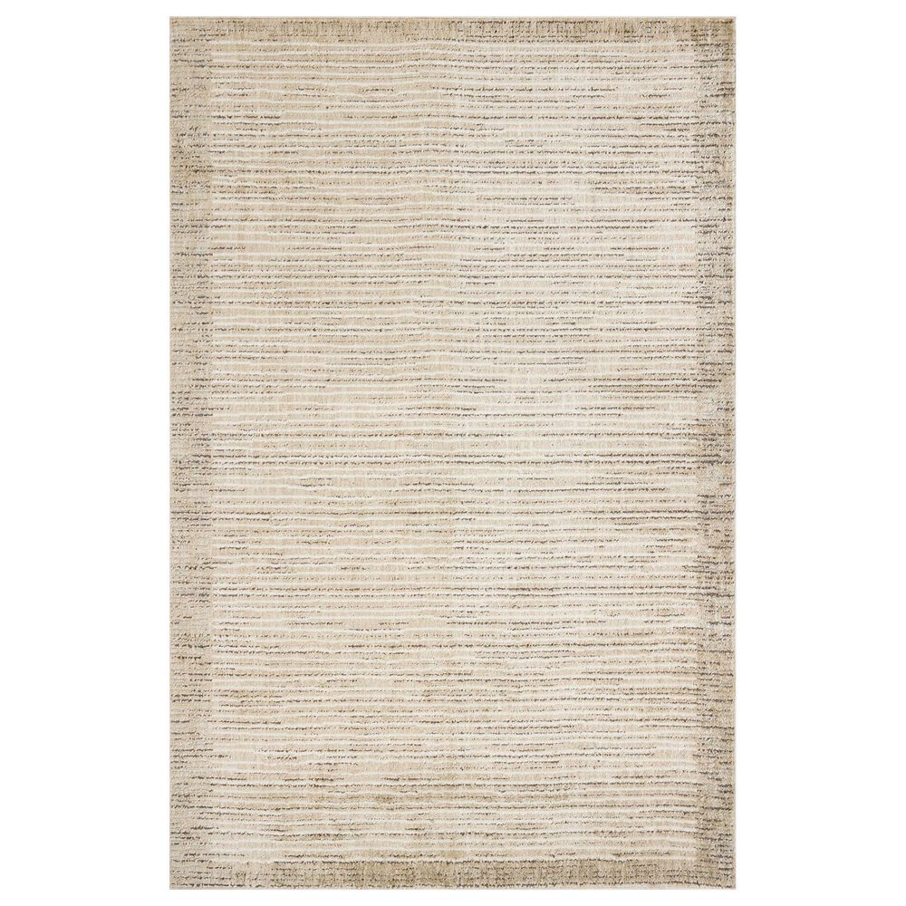 Loloi Bleecker Sand and Charcoal 4" x 6" Area Rug, , large