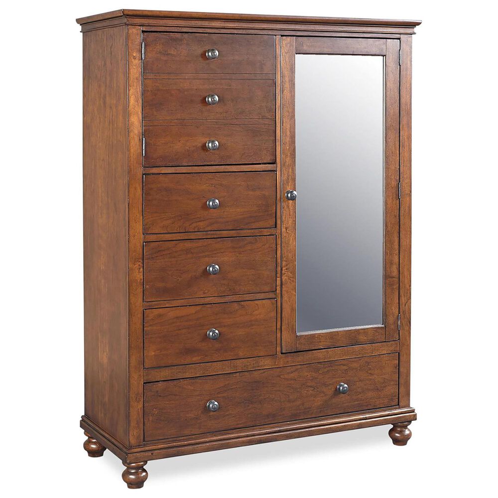 Riva Ridge Oxford 5-Drawer Chiffarobe in Whiskey Brown, , large