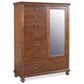 Riva Ridge Oxford 5-Drawer Chiffarobe in Whiskey Brown, , large