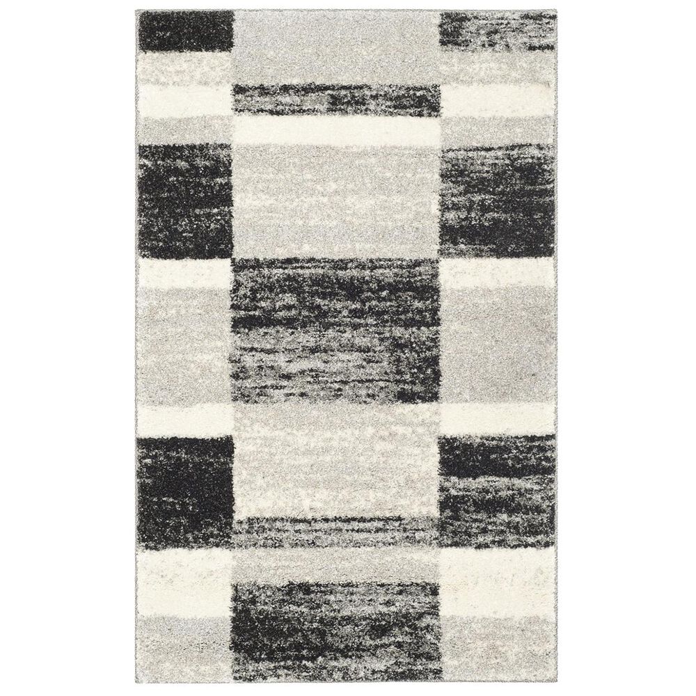 Safavieh Retro RET2692-9079 4" x 6" Black and Light Grey Area Rug, , large
