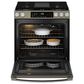 GE Appliances 30" Slide-In Front-Control Convection Gas Range in Fingerprint Resistant Slate, , large