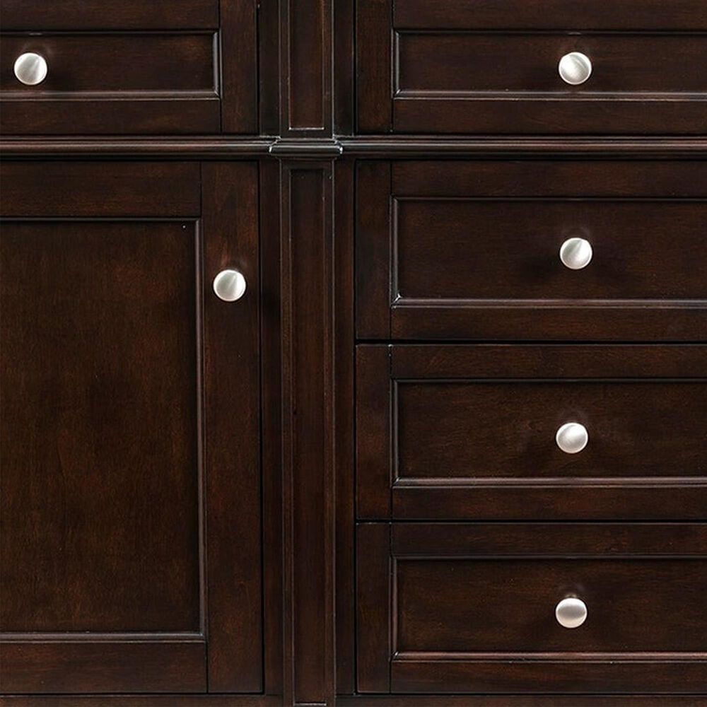 James Martin Vanities Brittany 60" Double Bathroom Vanity in Burnished Mahogany with 3 cm Eternal Jasmine Pearl Silestone Top, Rectangular Sinks and FreePower Wireless Charger, , large