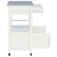 Linon Home Decor Cameron Kitchen Cart in White and Grey, , large