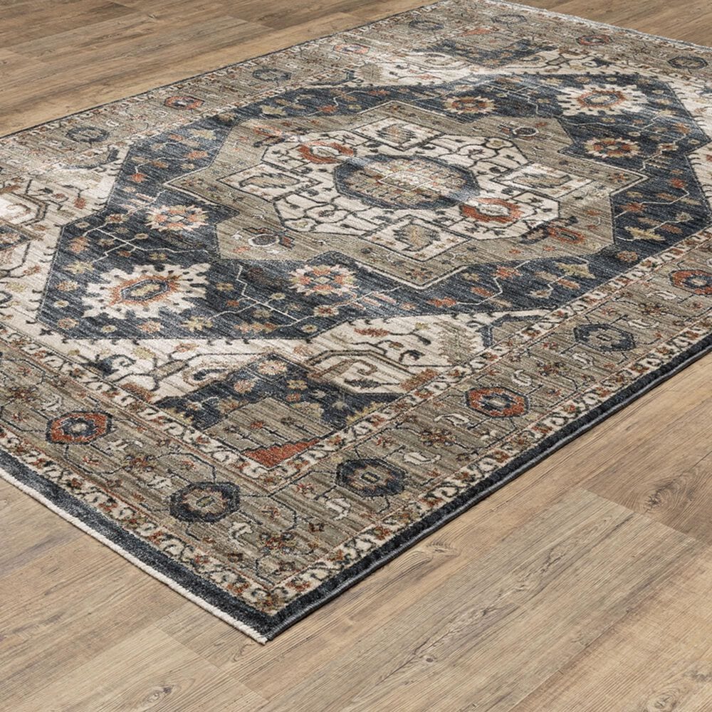 Oriental Weavers Eliana Brown and Blue 6&#39;7&quot; x 9&#39;6&quot; Area Rug, , large