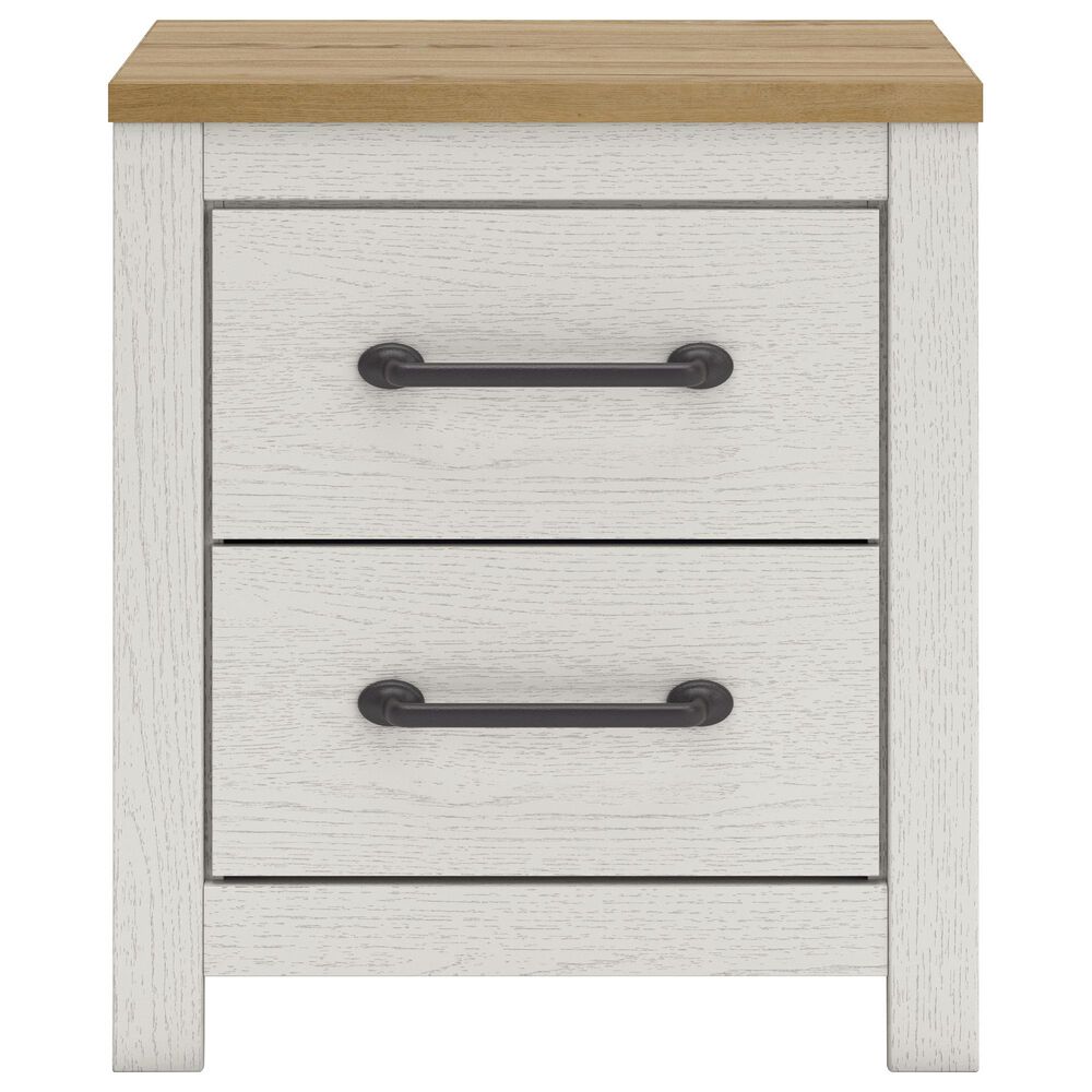 Ashley Linnocreek 5-Piece King Bedroom Set in White and Warm Brown, , large