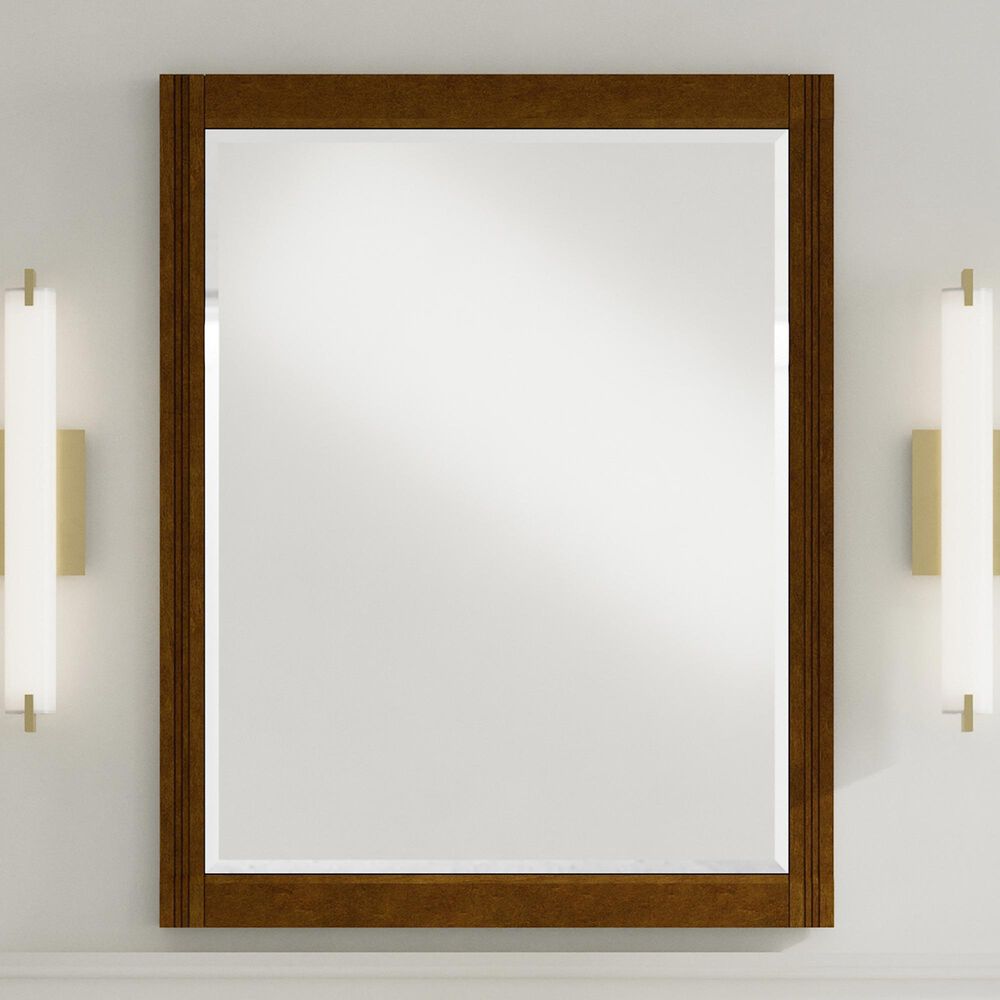 James Martin Bellshire 30" Rectangular Mirror in Honey Oak, , large