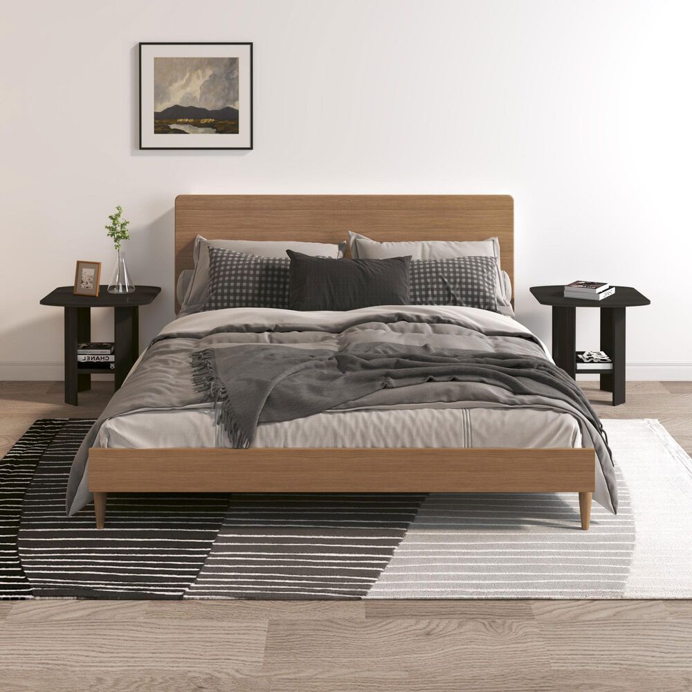 HOMLUX 1-Shelf End Table in Espresso, , large