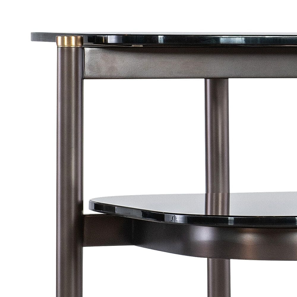 Hooker Furniture Grayson Tiered Side Table in Black and Gold, , large