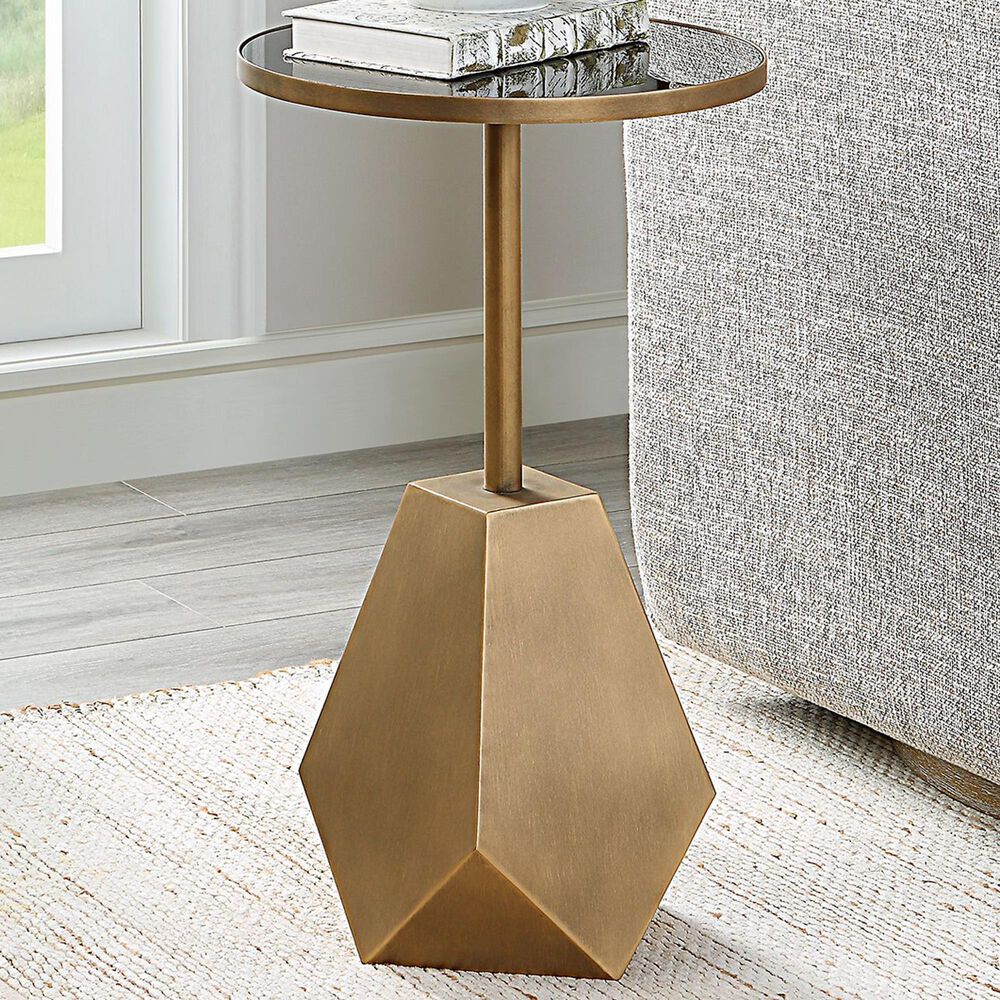 Uttermost Comet Accent Table in Black and Antique Bronze, , large