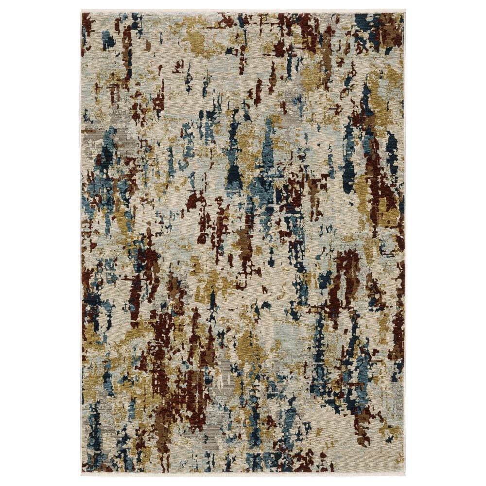 Oriental Weavers Capella Abstract Beige and Multicolor 6"7" x 9"6" Area Rug, , large
