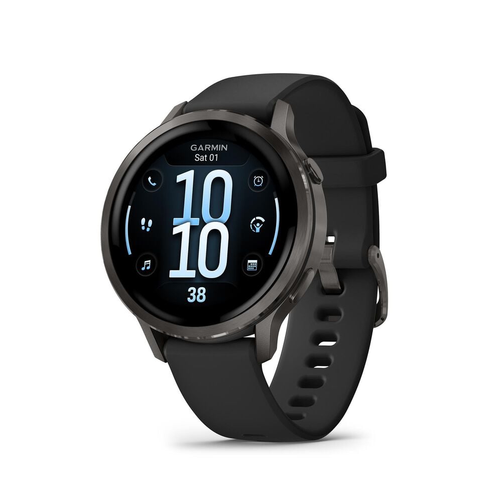 Garmin Venu 4  41 mm Slate with Black Silicone Band, , large