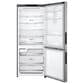 LG 15 Cu. Ft. Bottom Freezer Refrigerator in Stainless Steel, , large