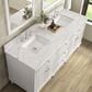 James Martin Vanities Lorelai 72" Double Vanity in Bright White with 3 cm Ethereal Noctis Quartz Top, , large