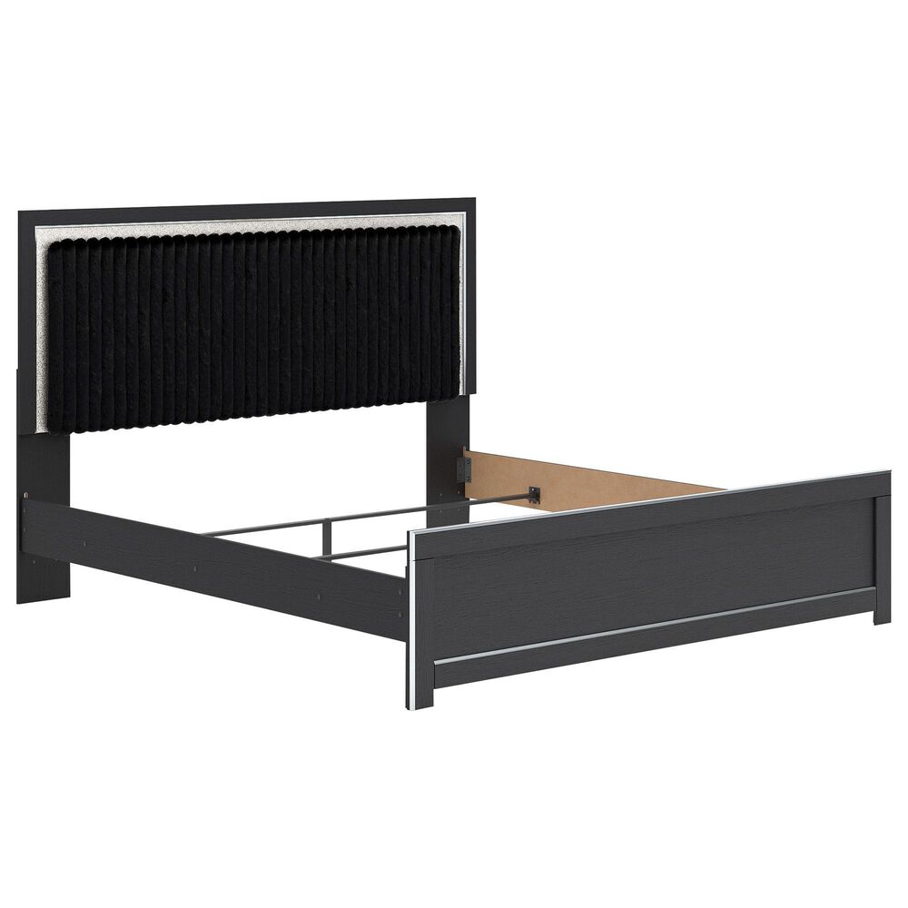 Ashley Zuraleus 4-Piece King Panel Bedroom Set in Matte Black, , large
