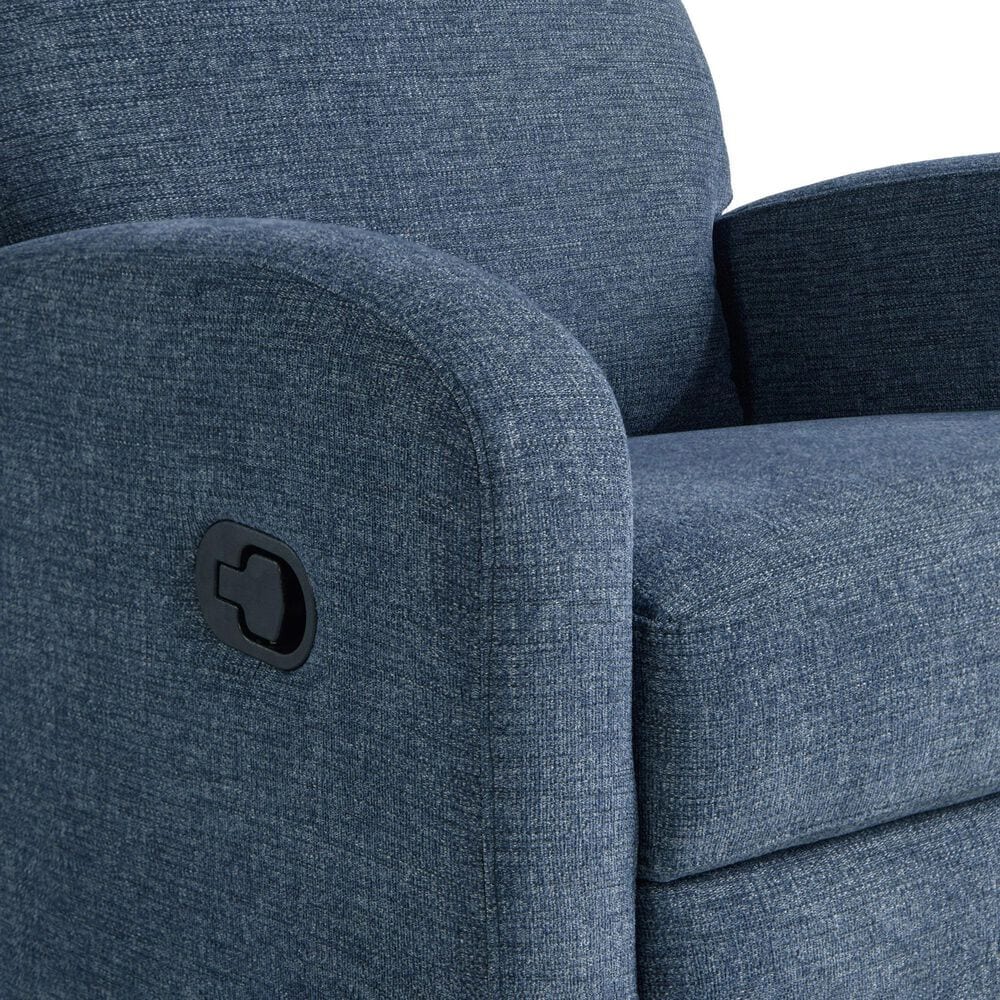 Lifestyle Solutions Paloma Manual Swivel Rocker Recliner in Blue, , large