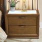 Vista Haus Portrait 2-Drawer Nightstand with LED Lights in Sienna Brown, Cream and Peach, , large