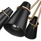 Golden Lighting Reeva 5-Light Chandelier with Black Shade in Modern Brass, , large
