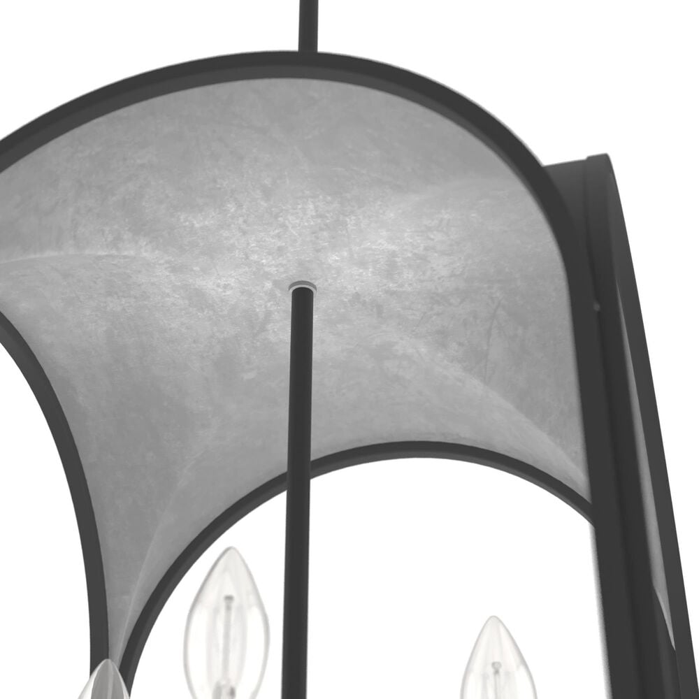 Hunter Dukestown 15&quot; 4-Light Lantern Pendant in Natural Iron and Gold Leaf, , large