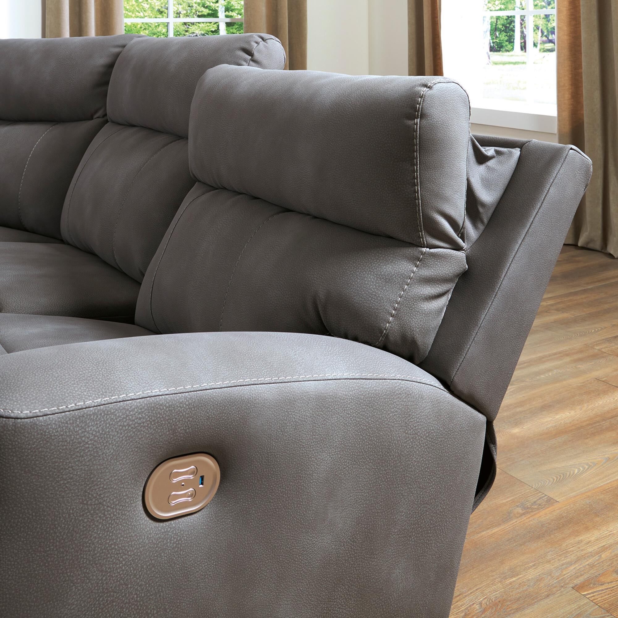 Ashley Next-Gen DuraPella 6-Piece Power Reclining Sectional in Slate