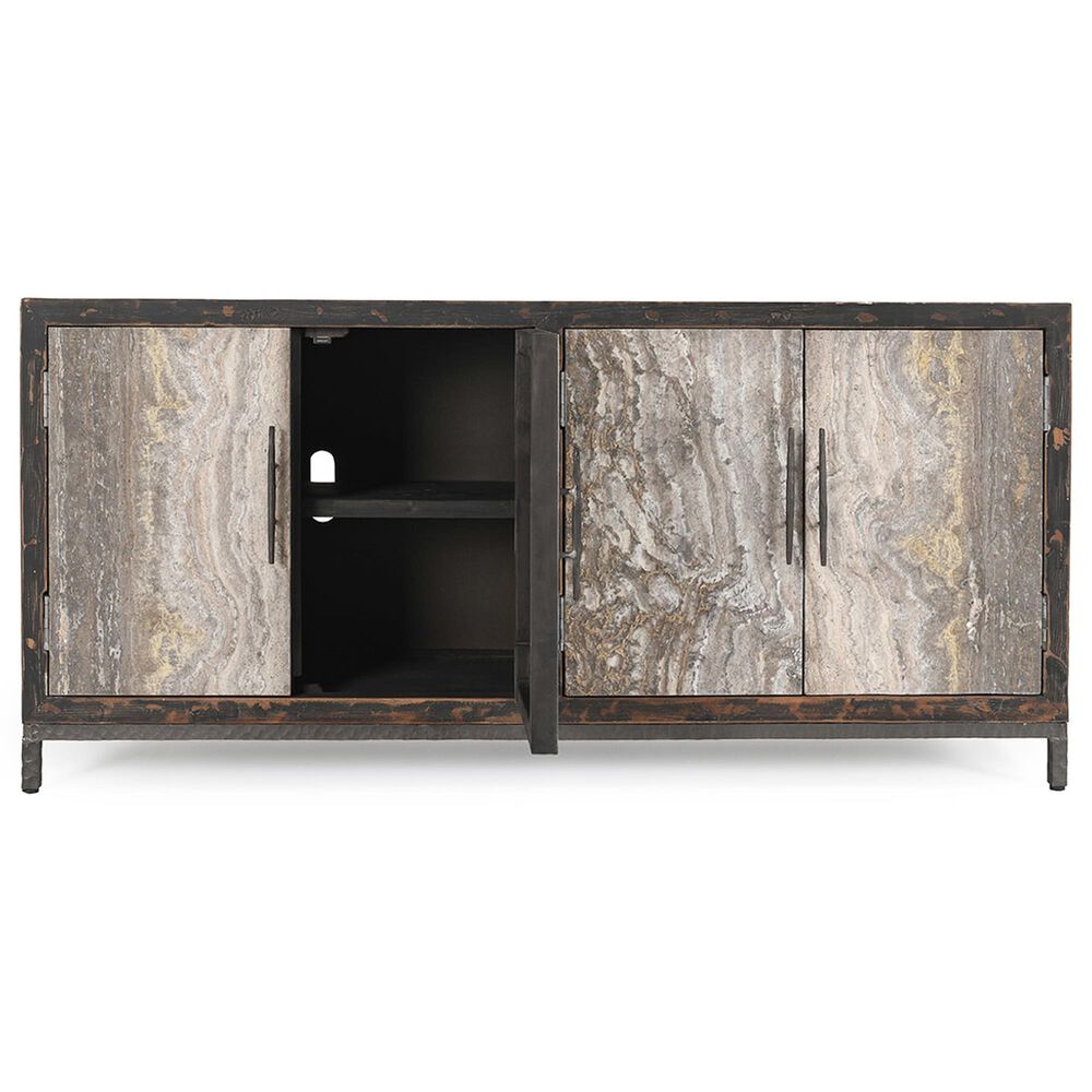 Classic Home Lisbon 4-Door Sideboard in Black, , large